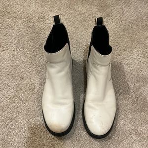 Cole Haan white Chelsea boots